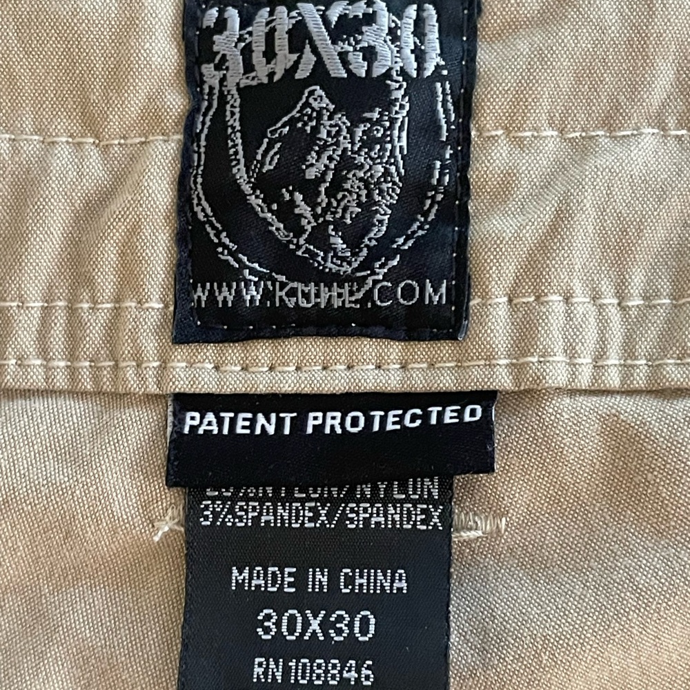 Men's KUHL BORN IN THE MOUNTAINS Tan Cargo Pants 30X30 - Picture 11 of 16